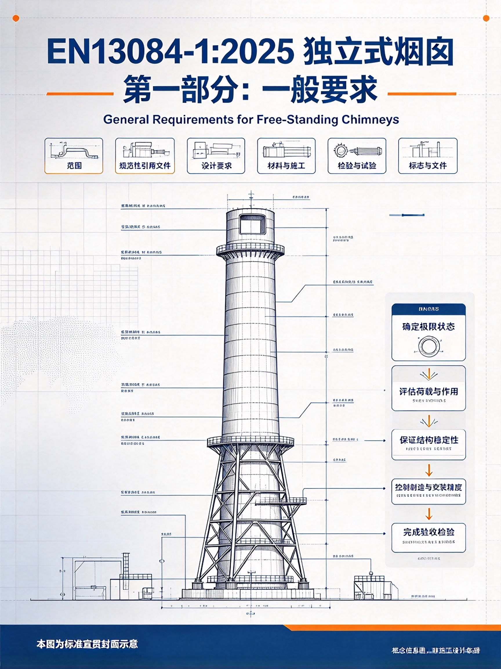 EN13084-1:2025 独立式烟囱 第一部分：一般要求标准详解